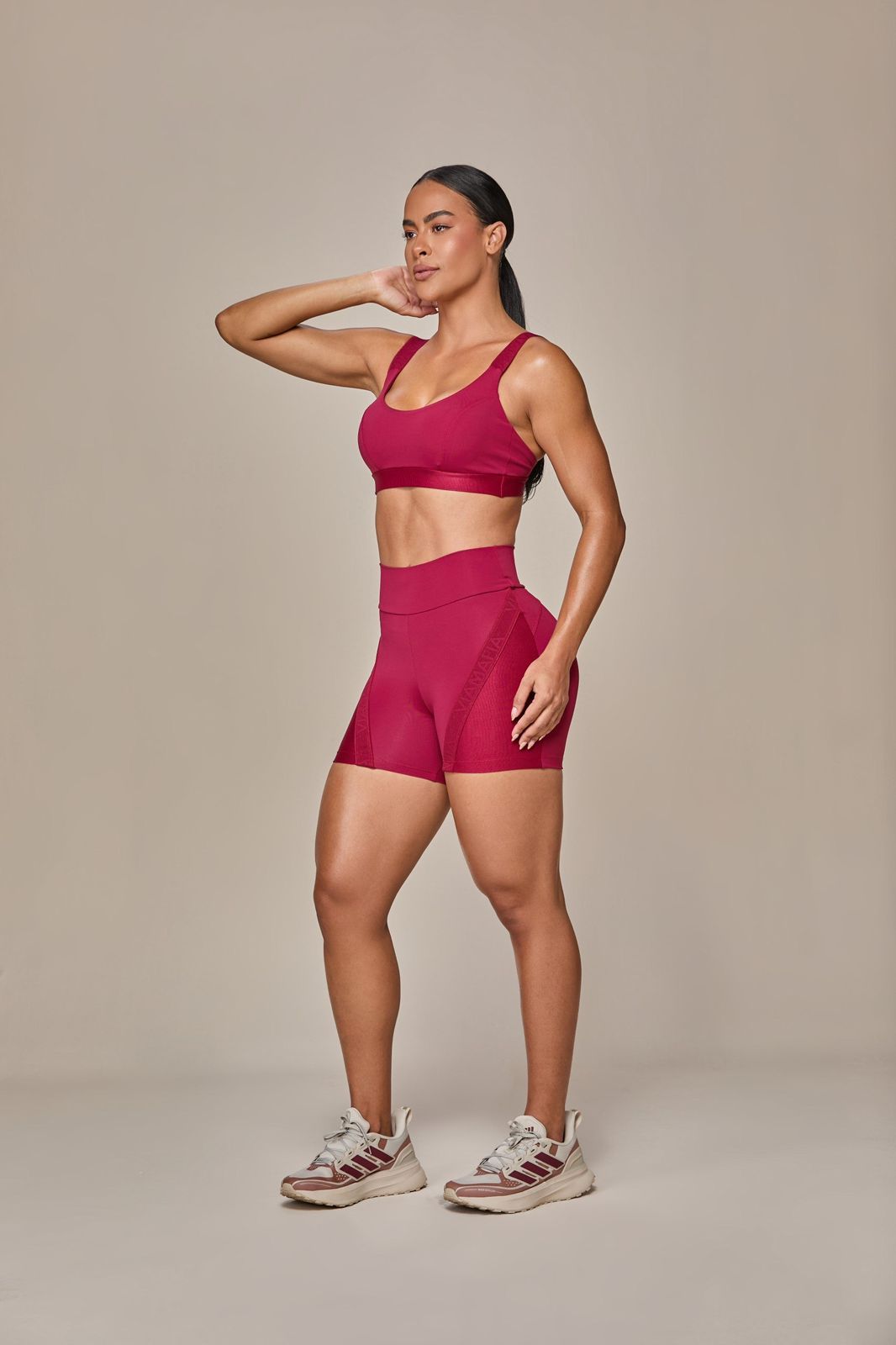CONJUNTO DE SHORT TIGER CARMIN